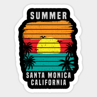 Summer Santa Monica California Sticker